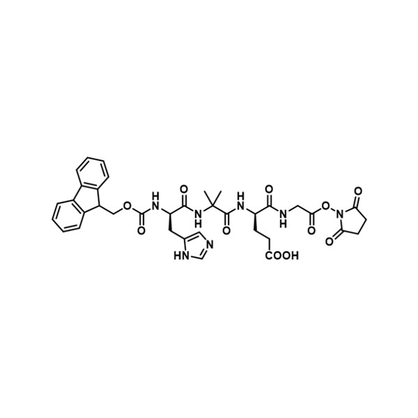 Fmoc-His-Aib-Glu-Gly-OSu,Glycine, N-[(9H-fluoren-9-ylmethoxy)carbonyl]-L-histidyl-2-methylalanyl-L-α-glutamyl-, 4-(2,5-dioxo-1-pyrrolidinyl) ester