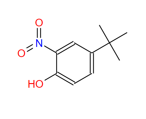 2-硝基-4-叔丁基苯酚,4-tert-Butyl-2-nitrophenol