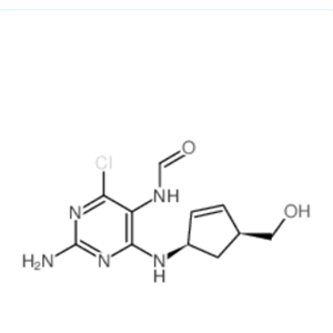 阿巴卡韦中间体A4,N-[2-Amino-4-chloro-6-[[(1R,4S)-4-(hydroxymethyl)-2-cyclopenten-1-yl]amino]-5-pyrimidinyl]formamide