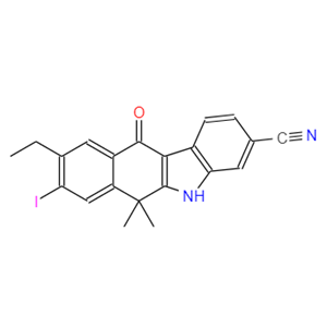 9-乙基-6,6-二甲基-8-碘-11-氧代-6,11-二氢-5H-苯并[b]咔唑-3-甲腈,9-ethyl-8-iodo-6,6-diMethyl-11-oxo-6,11-dihydro-5H-benzo[b]carbazole-3-carbonitrile