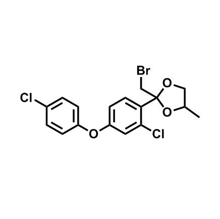 2-(溴甲基)-2-(2-氯-4-(4-氯苯氧基)苯基)-4-甲基-1,3-二氧戊環(huán),2-(Bromomethyl)-2-(2-chloro-4-(4-chlorophenoxy)phenyl)-4-methyl-1,3-dioxolane