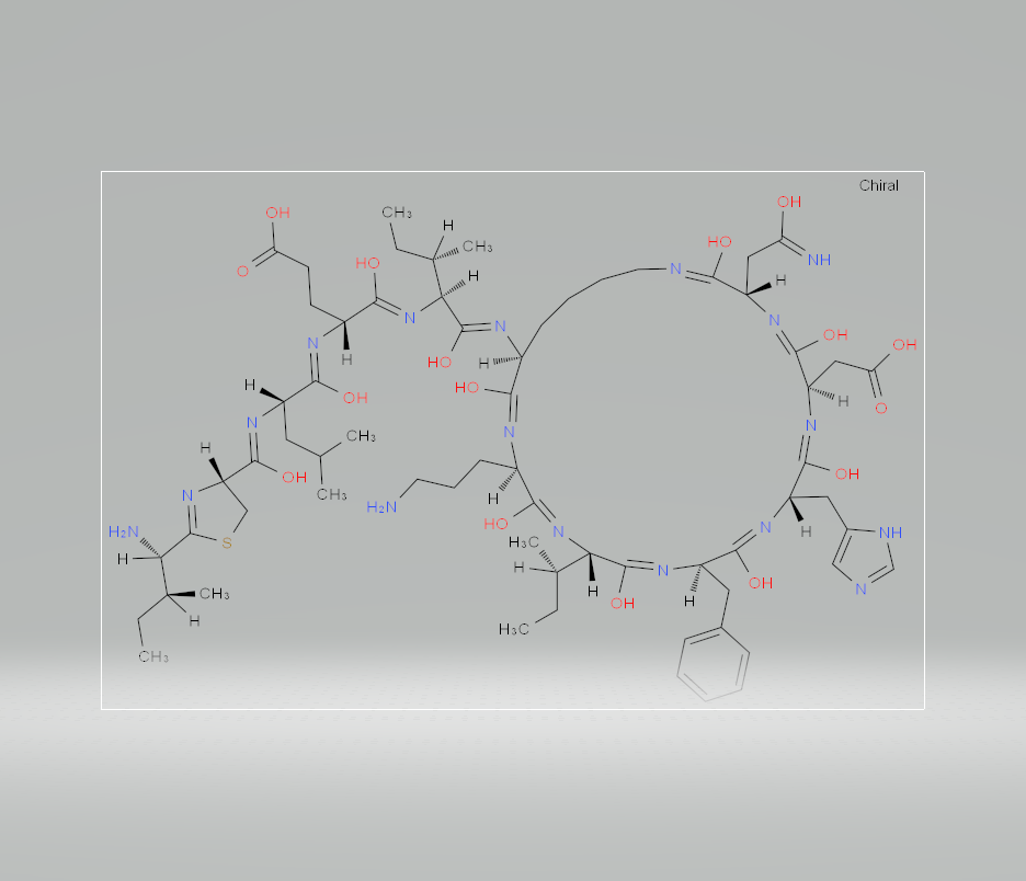 杆菌肽 A,Bacitracin F, 1-[N-[[2-(1-amino-2-methylbutyl)-4,5-dihydro-4-thiazolyl]carbonyl]-l-leucine]-