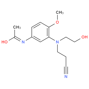 3-(N-氰乙基-N-羟乙基)氨基-4-甲氧基乙酰苯胺,N-[3-[(2-Cyanoethyl)(2-hydroxyethyl)amino]-4-methoxyphenyl]acetamide