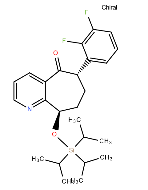 (6S,9R)-6-(2,3-二氟苯基)-6,7,8,9-四氢-9-[[三异丙基硅烷基]氧基]-5H-环庚三烯并[B]吡啶-5-酮,(6S,9R)-6-(2,3-Difluorophenyl)-6,7,8,9-tetrahydro-9-[[tris(1-methylethyl)silyl]oxy]-5H-cyclohepta[b]pyridin-5-one
