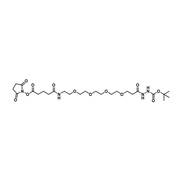 NHS-dPEG(4)-NHNH-Boc,1-(N'-t-Butyloxycarbonyl)hydrazido-1,17-dioxo-4,7,10,13-tetraoxa-16-azahenicosan-21-oic acid succinimidyl ester