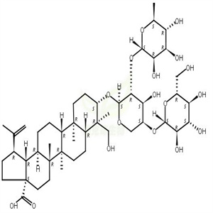 白头翁皂苷D,(3β,4α)-3-[(O-6-Deoxy-α-L-mannopyranosyl-(1→2)-O-[β-D-glucopyranosyl-(1→4)]-α-L-arabinopyranosyl)oxy]-23-hydroxylup-20(29)-en-28-oic acid