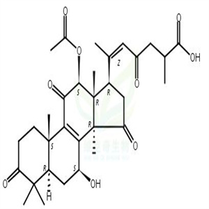 7β-羟基灵芝烯酸F,12beta-Acetoxy-7beta-hydroxy-3,11,15,23-tetraoxo-5alpha-lanosta-8,20-dien-26-oic acid