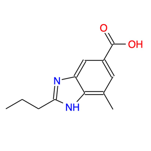 4-甲基-2-正丙基苯并咪唑-6-羧酸,4-Methyl-2-propyl-1H-benzo[d]imidazole-6-carboxylicacid