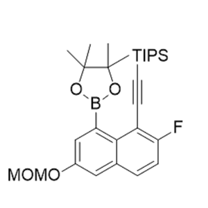 (4,4,5,5-四甲基-1,3,2-二氧杂硼硼烷-2-基)萘-1-基)乙炔基)三异丙基硅烷