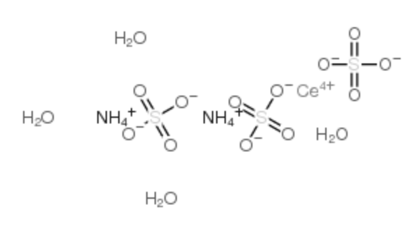 硫酸鈰銨,AMMONIUM CERIUM(IV) SULFATE TETRAHYDRATE