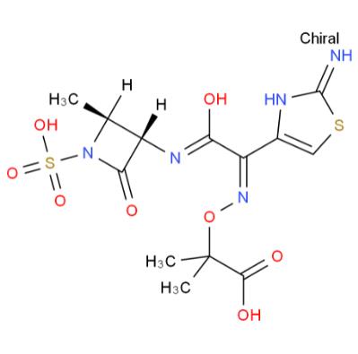 氨曲南  纯粉,2-(((Z)-(1-(2-Aminothiazol-4-yl)-2-(((2S,3S)-2-methyl-4-oxo-1-sulfoazetidin-3-yl)amino)-2-oxoethylidene)amino)oxy)-2-methylpropanoic acid