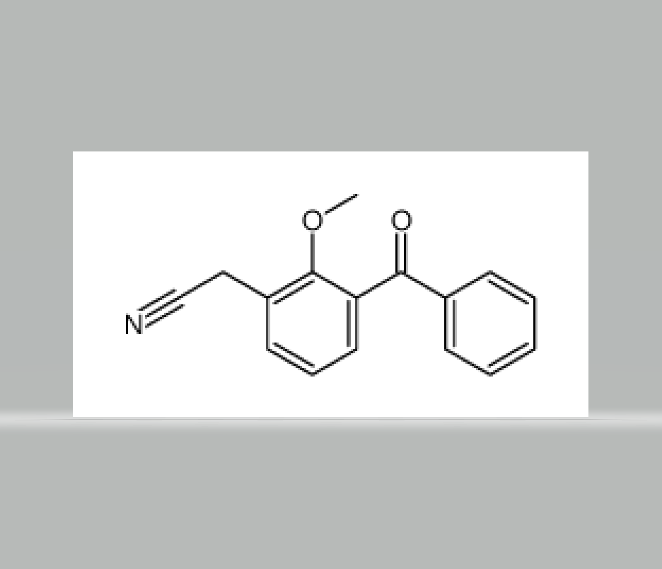 (3-benzoyl-2-methoxyphenyl)acetonitrile,(3-benzoyl-2-methoxyphenyl)acetonitrile