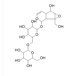 地黄甙 A,[(1aS,1bα,5aα,6aβ)-1a,1b,2,5a,6,6a-Hexahydro-6α-hydroxy-1aβ-(hydroxymethyl)oxireno[4,5]cyclopenta[1,2-c]pyran-2α-yl]6-O-α-D-galactopyranosyl-β-D-glucopyranoside