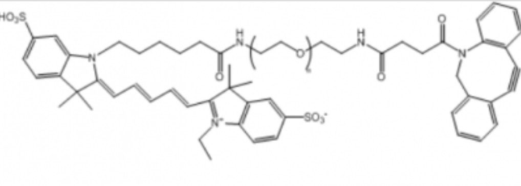 二苯环辛炔-聚乙二醇-花菁染料CY5,DBCO-PEG-Cyanine5