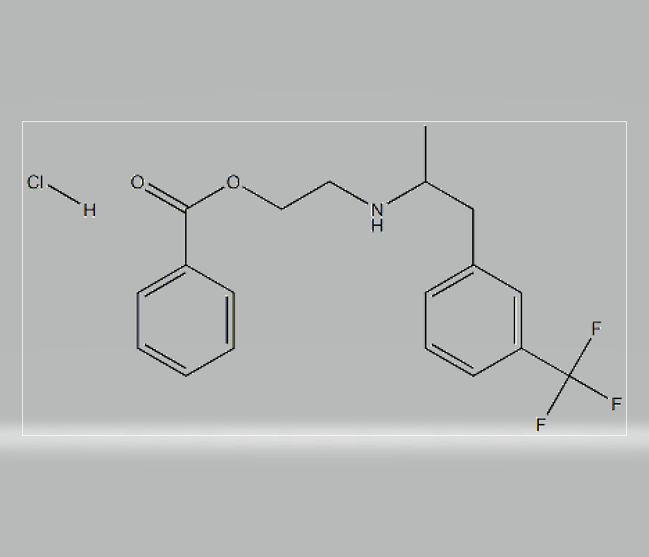 (±)-2-[[1-methyl-2-[3-(trifluoromethyl)phenyl]ethyl]amino]ethyl benzoate hydrochloride,(±)-2-[[1-methyl-2-[3-(trifluoromethyl)phenyl]ethyl]amino]ethyl benzoate hydrochloride