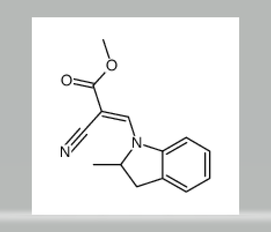 2-氰基-3-(2,3-二氢-2-甲基-1H-吲哚-1-基)-2-丙烯酸甲酯,methyl 2-cyano-3-(2,3-dihydro-2-methyl-1H-indol-1-yl)acrylate
