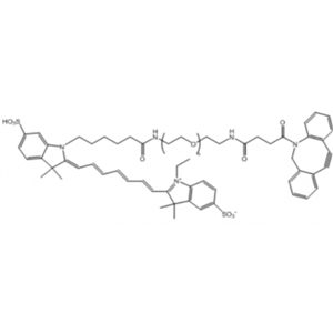 二苯基环辛炔-聚乙二醇-荧光染料,DBCO-PEG-Cy7