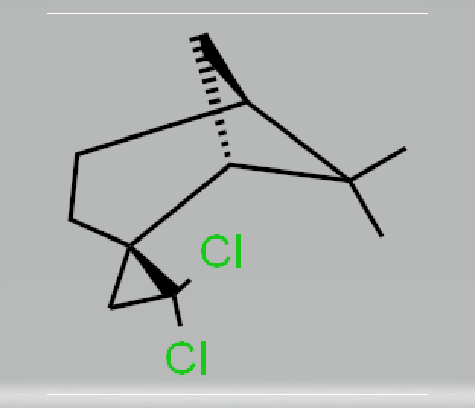 (1alpha,2beta,5alpha)-2',2'-dichloro-6,6-dimethylspiro[bicyclo[3.1.1]heptane-2,1'-cyclopropane],(1alpha,2beta,5alpha)-2',2'-dichloro-6,6-dimethylspiro[bicyclo[3.1.1]heptane-2,1'-cyclopropane]