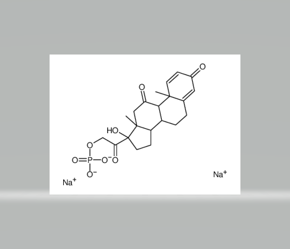 Pregna-1,4-diene-3,11,20-trione, 17-hydroxy-21-(phosphonooxy)-, disodium salt,Pregna-1,4-diene-3,11,20-trione, 17-hydroxy-21-(phosphonooxy)-, disodium salt