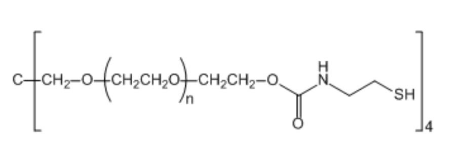 四臂聚乙二醇酰胺基乙基硫醇,4-ArmPEG-CONH-CH2CH2SH