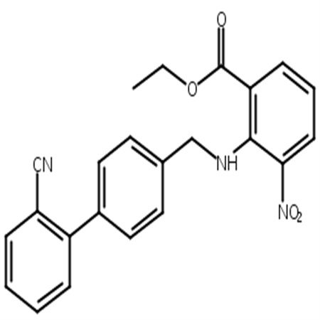 2-[[(2-氰基联苯-4-基)甲基]氨基]-3-硝基苯甲酸乙酯,Ethyl 2-[[(2'-cyano[1,1'-biphenyl]-4-yl)methyl]amino]-3-nitrobenzoate
