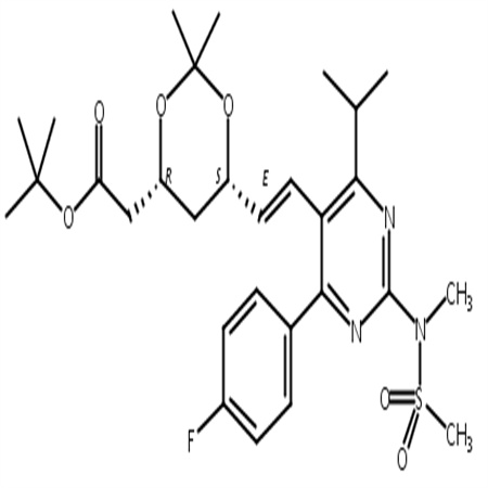 1,1-Dimethylethyl(4R,6S)-6-[(1E)-2-[4-(4-fluorophenyl)-6-(1-methylethyl)-2-[methyl(methylsulfonyl)amino]-5-pyrimidinyl]ethenyl]-2,2-dimethyl-1,3-dioxane-4-acetate