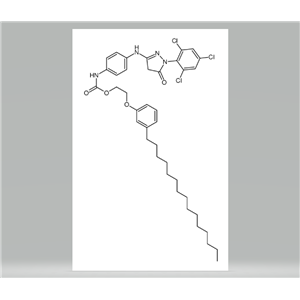2-(3-pentadecylphenoxy)ethyl [4-[[4,5-dihydro-5-oxo-1-(2,4,6-trichlorophenyl)-1H-pyrazol-3-yl]amino],2-(3-pentadecylphenoxy)ethyl [4-[[4,5-dihydro-5-oxo-1-(2,4,6-trichlorophenyl)-1H-pyrazol-3-yl]amino]phenyl]carbamate