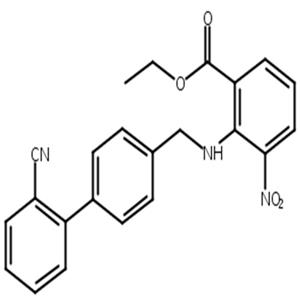 2-[[(2-氰基联苯-4-基)甲基]氨基]-3-硝基苯甲酸乙酯,Ethyl 2-[[(2