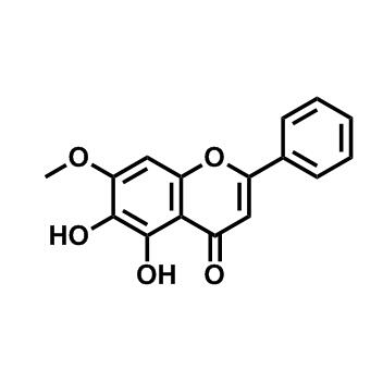 黄芩素-7-甲醚,5,6-Dihydroxy-7-methoxyflavone