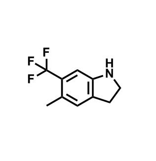 5-甲基-6-三氟甲基吲哚啉,6-(trifluoromethyl)-5-methylindoline