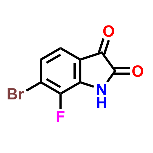 6-溴-7-氟-2,3-二氢-1H-吲哚-2,3-二酮,6-bromo-7-fluoroisatin