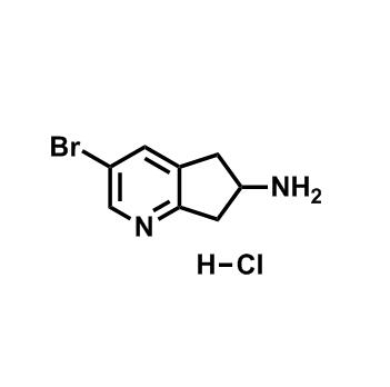 3-溴-6,7-二氫-5H-環(huán)戊二烯并[b]吡啶-6-胺二鹽酸鹽,3-Bromo-6,7-dihydro-5H-cyclopenta[b]pyridin-6-amine dihydrochloride