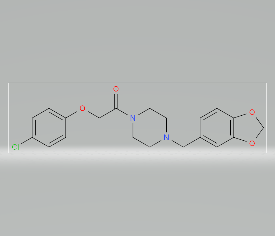 1-(2-[4-氯苯氧基]乙酰基)-4-(3,4-亚甲二氧基苄基)哌嗪,1-(2-[4-Chlorophenoxy]acetyl)-4-(3,4-methylenedioxybenzyl)piperazine