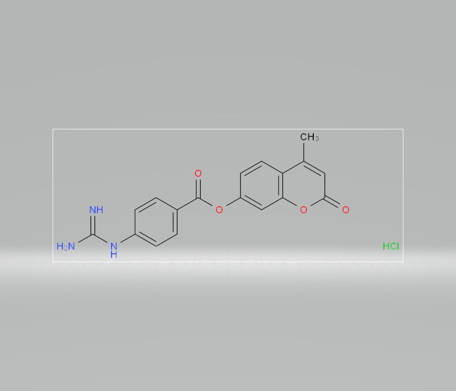 4-甲基伞形酯-P-胍基苯甲酸盐酸盐,4-METHYLUMBELLIFERYL-P-GUANIDINOBENZOATE HYDROCHLORIDE