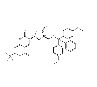 2,2,2-三氟乙基1- [5-O- [双(4-甲氧基苯基)苯基甲基] -2-脱氧-Β-D-赤藓,5-Pyrimidinecarboxylic acid, 1-[5-O-[bis(4-methoxyphenyl)phenylmethyl]-2-deoxy-β-D-erythro-pentofuranosyl]-1,2,3,4-tetrahydro-2,4-dioxo-, 2,2,2-trifluoroethyl ester