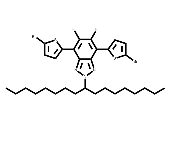 4,7-雙(5-溴-2-噻吩基)-5,6-二氟-2-(1-辛基壬基)-2H-苯并三唑,4,7-Bis(5-bromothiophen-2-yl)-5,6-difluoro-2-(heptadecan-9-yl)-2H-benzo[d][1,2,3]triazole