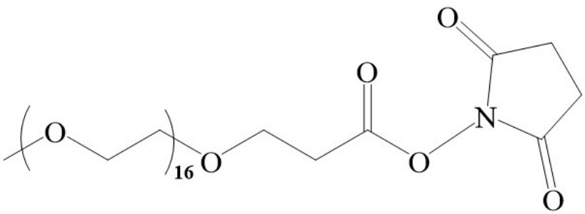 2,5-dioxopyrrolidin-1-yl 2,5,8,11,14,17,20,23,26,29,32,35,38,41,44,47,50-heptadecaoxatripentacontan-53-oate