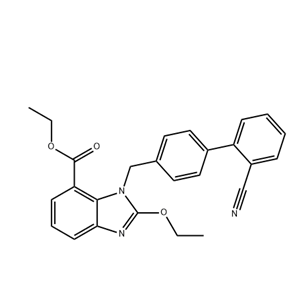2-乙氧基-1-[[(2`-腈基连苯-4-取代)甲基]苯并咪唑]-7-羧酸乙酯