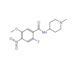 2-氟-5-甲氧基-N-(1-甲基哌嗪-4-基)-4-硝基苯甲酰胺