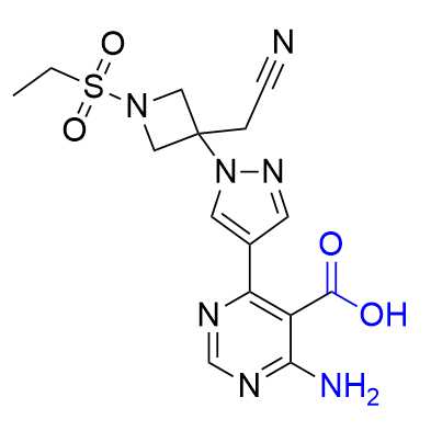 巴瑞克替尼雜質(zhì)10,4-amino-6-(1-(3-(cyanomethyl)-1-(ethylsulfonyl)azetidin-3-yl)-1H-pyrazol-4-yl)pyrimidine-5-carboxylic acid