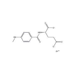 L-对甲氨基苯甲酰谷氨酸锌,N-[4-(Methylamino)benzoyl]-L-glutamic acid zinc salt
