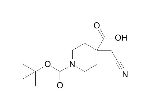 1-(tert-butoxycarbonyl)-4-(cyanomethyl)piperidine-4-carboxylic acid,1-(tert-butoxycarbonyl)-4-(cyanomethyl)piperidine-4-carboxylic acid