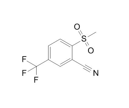 2-(Methylsulfonyl)-5-(trifluoromethyl)benzonitrile,2-(Methylsulfonyl)-5-(trifluoromethyl)benzonitrile