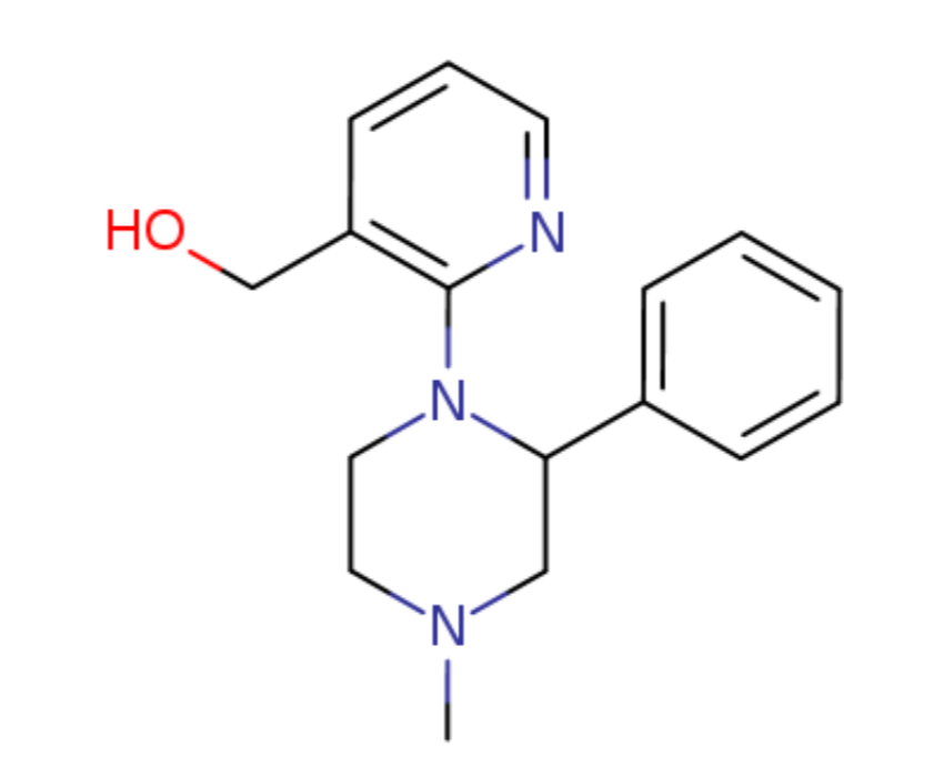 米氮醇,2-(4-methyl-2-phenyl-1-piperazinyl)-3-pyridinemethanol