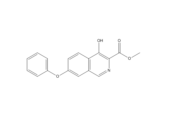 4-羟基-7-苯氧基异喹啉-3-甲酸甲酯,methyl 4-hydroxy-7-phenoxyisoquinoline-3-carboxylate