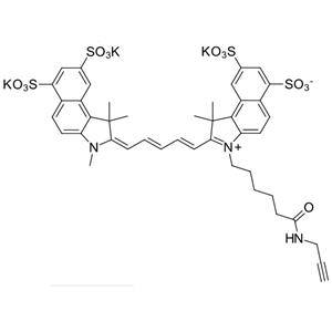 硫代-青色素5.5炔烃；水溶性Cyanine5.5炔基,Sulfo-Cyanine5.5 alkyne;Sulfo-Cy5.5 alkyne