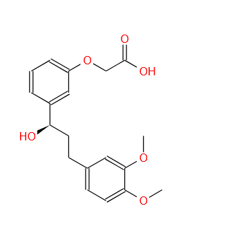 (R)-2-(3-(3-(3,4-二甲氧基苯基)-1-羟丙基)苯氧基)乙酸,(R)-2-(3-(3-(3,4-dimethoxyphenyl)-1-hydroxypropyl)phenoxy)acetic acid