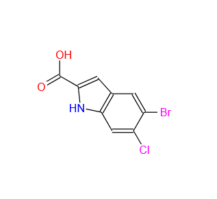 [5-溴-6-氯-1H-吲哚-2-羧酸],5-Bromo-6-chloro-1H-indole-2-carboxylic acid