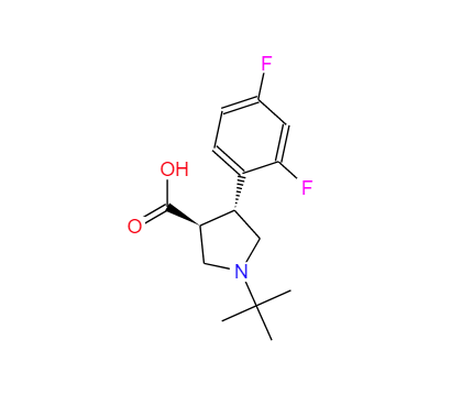 (3S,4R)-1-叔丁基-4-(2,4-二氟苯基)-3-吡咯烷甲酸,(3S,4R)-1-tert-Butyl-4-(2,4-difluorophenyl)pyrrolidine-3-carboxylic acid