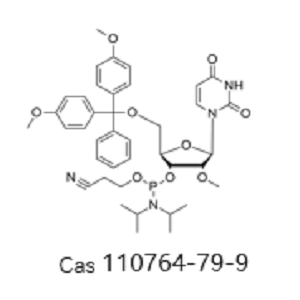 5'-O-(4,4-二甲氧基三苯甲基)-2'-O-甲基尿苷-3'-(2-氰基乙基-N,N-二異丙基)亞磷酰胺,5'-O-(4,4-Dimethoxytrityl)-2'-O-methyluridine-3'-(2-cyanoethyl-N,N-diisopropyl)phosphoramidite